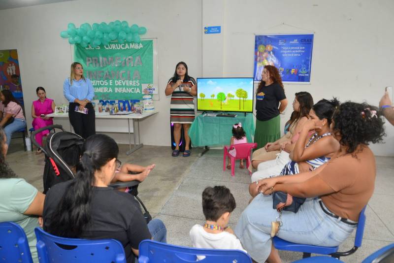 Primeira infância é tema de encontro com mães e filhos no CRAS Curuçambá