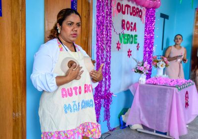 Outubro Rosa e Verde : Sesau promove ação de autocuidado para servidoras